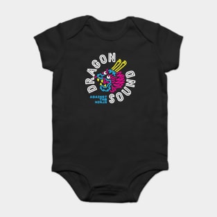 Dragon Sound Against The Ninja Circle Logo Baby Bodysuit